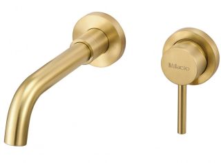 Встраиваемый смеситель для раковины Milacio Ultra MCU.552.GD брашированное золото